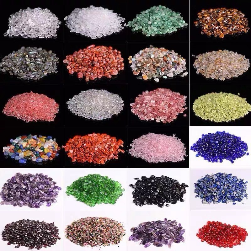 90g Crystal Gemstone Chips Natural Small Quartz Stone Gravel Chakra Reiki 7-9mm