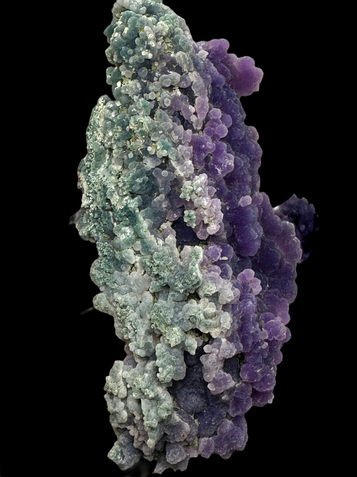Blue& Purple Iridescent Grape Agate Cluster Mineral Specimen Crystal Botryoidal
