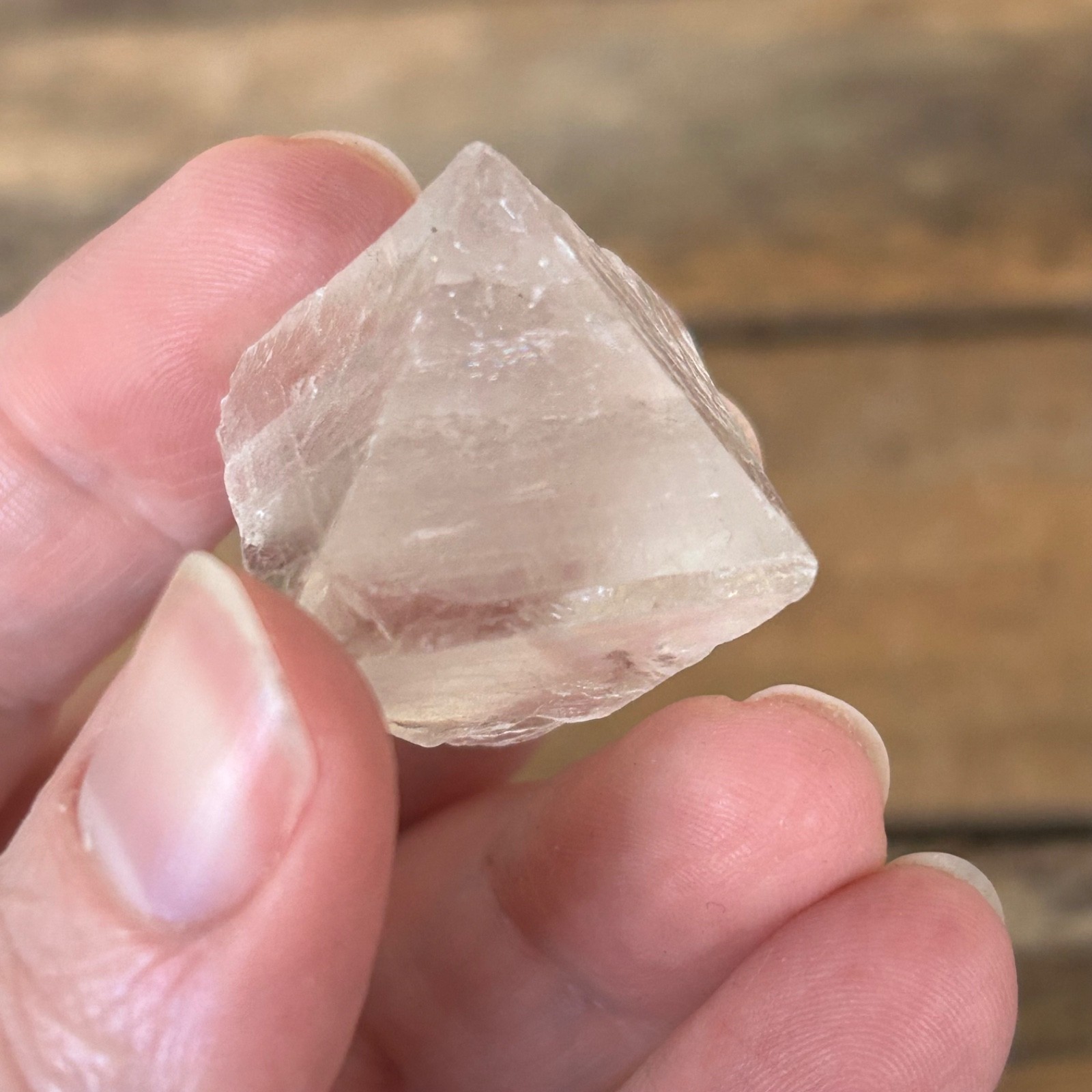 Clear Fluorite Octahedron Crystal 1.5″ Natural Fluorite Crystal Specimen Mineral