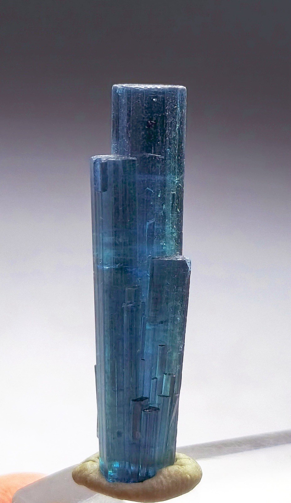 Beautiful Open Color Indicolite DT Tourmaline Crystal From Afg Spray Shape
