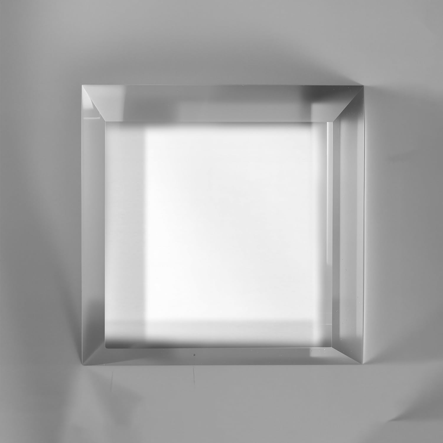2in Thickness Trapezoid Cut Solid Acrylic Display Block Clear Polished Pedest…