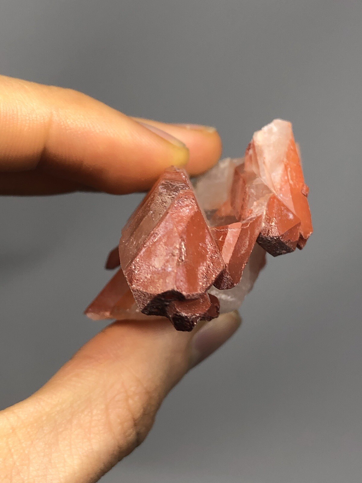 Red Quartz Crystal Cluster Point Morocco 2.4oz N34