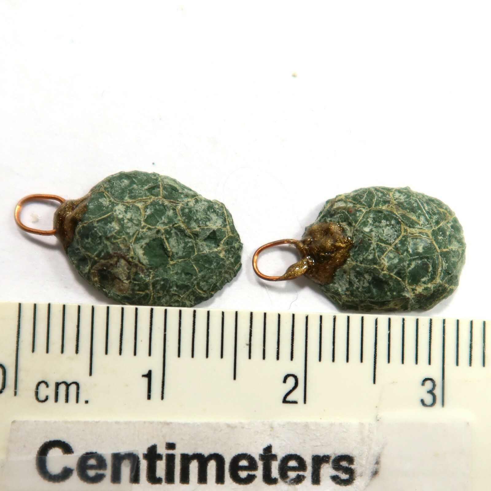 Distressed Tabasco – Tiny Mexican Geode Polished Halves with Ring TABD73