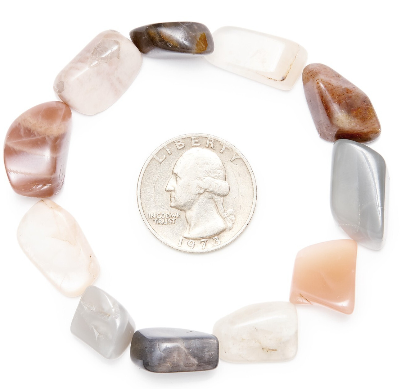 50g Small Tumbled Moonstone Gemstone Crystals 15-30 Stones Gem Rock Specimens