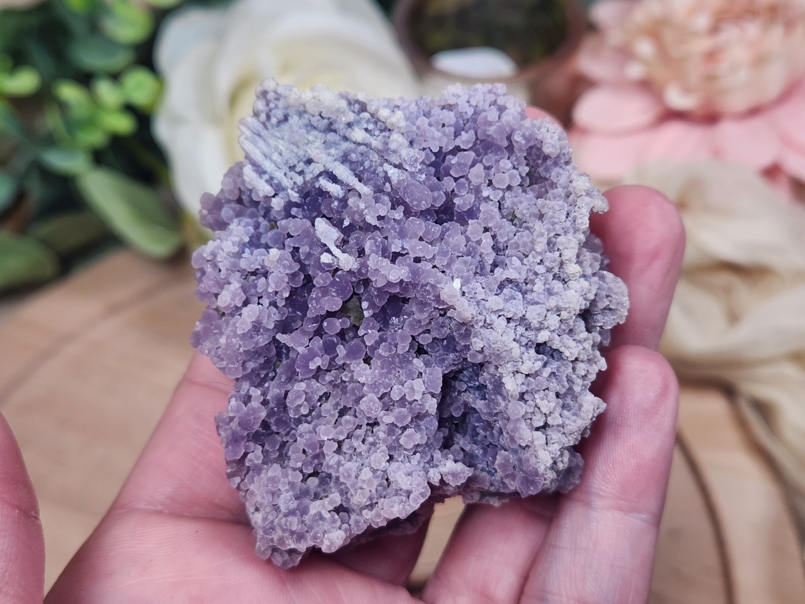 84g Frosted Grape Agate Cluster West Sulawesi Indonesia Sparkly Purple Quartz Eq