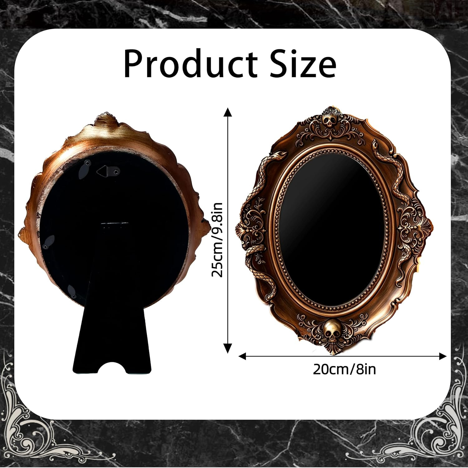 Handcrafted Obsidian Scrying Mirror for Tarot, Meditation & Home Decor