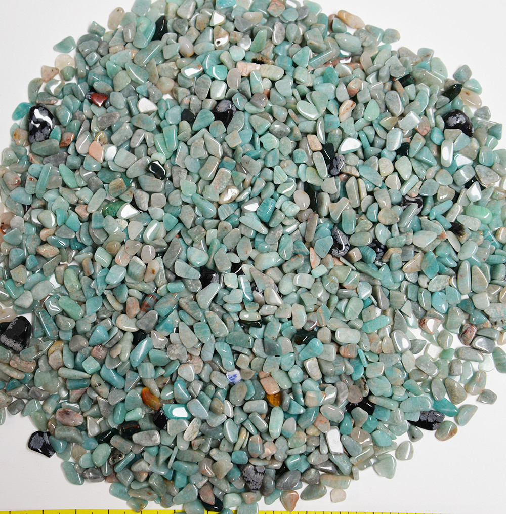 AMAZONITE Mozambique 5-7mm polished stones. 1 lb bulk