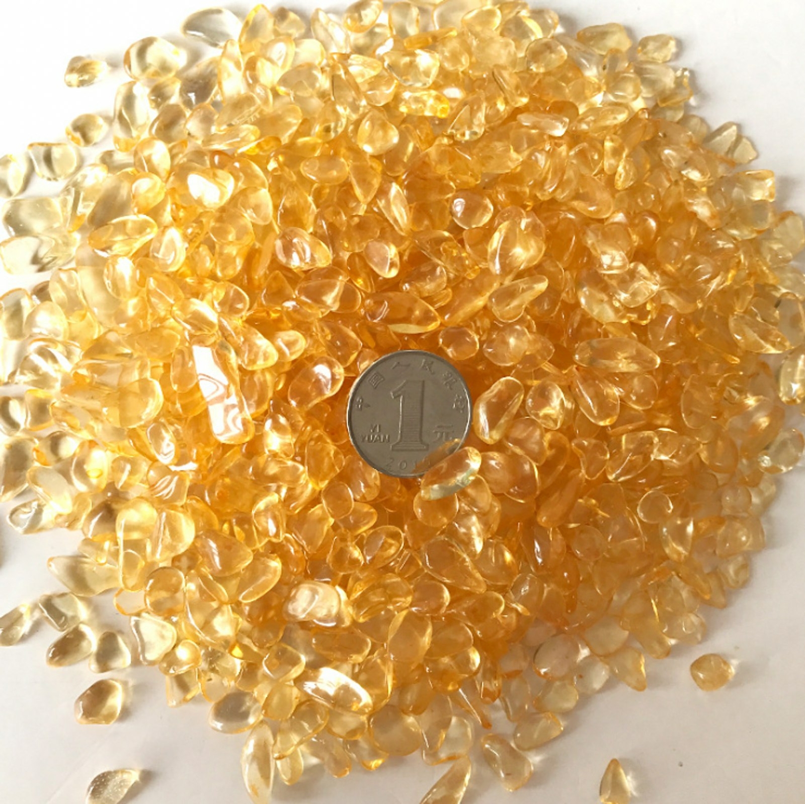 50/100g Natural Citrine Yellow Quartz Crystal Stone Rock Specimen Healing 7-9mm
