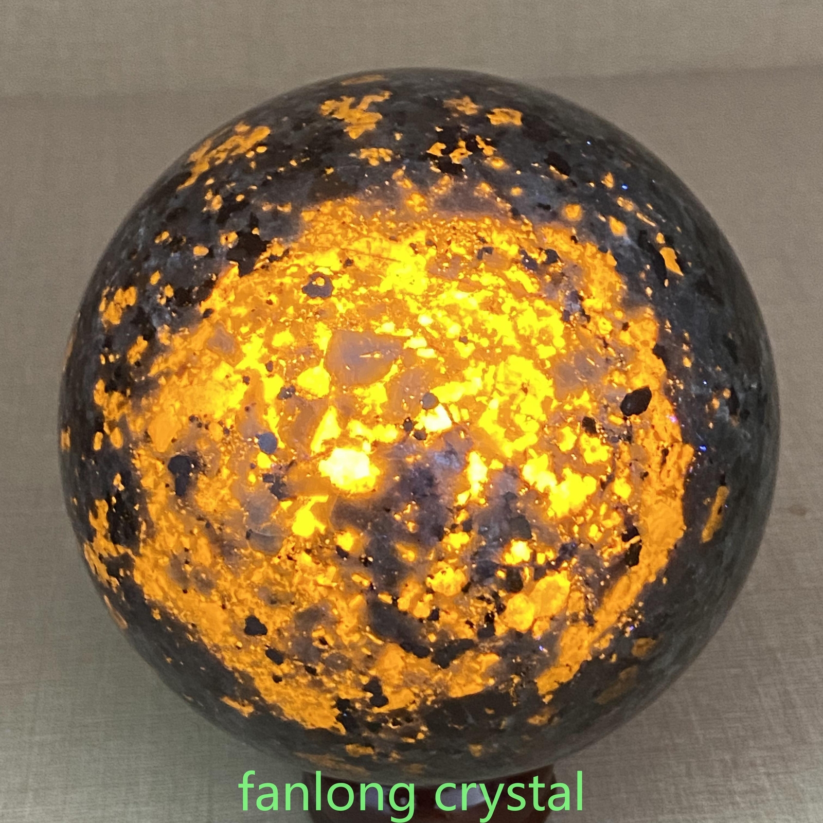 Top 1pc Natural Yooperite Ball Quartz Crystal Polished Sphere Energy 110mm A-3