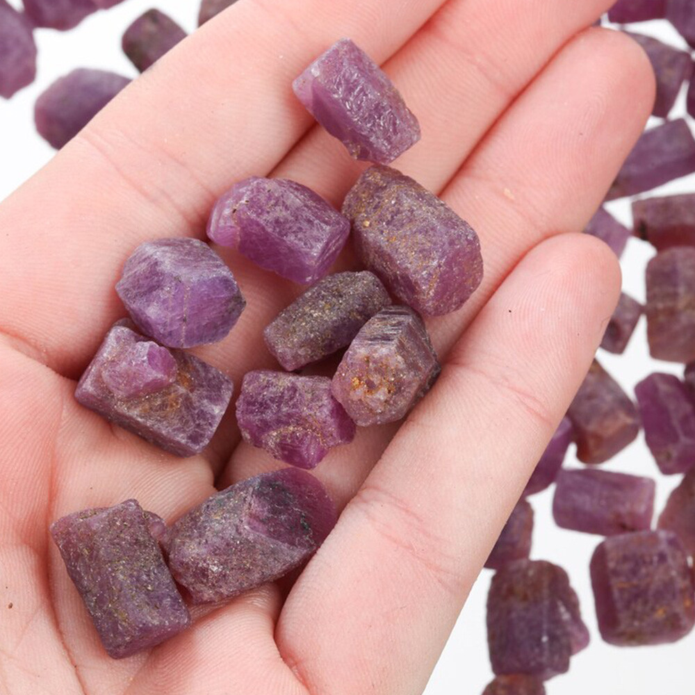 50/100g Natural Blue Sapphire / Ruby / Mix Lot Rough Loose Gemstone Precious