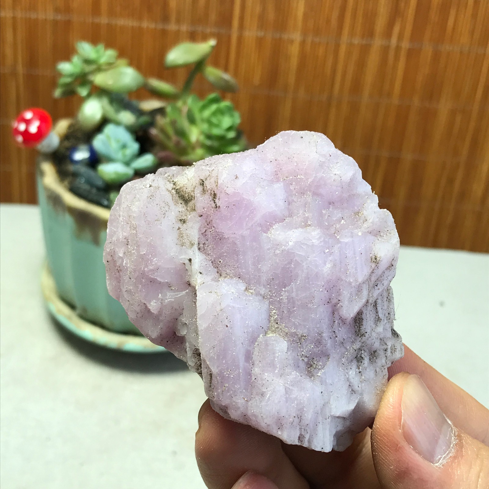 67-48-30mm NATURAL ROUGH KUNZITE PINK SPODUMENE CRYSTALS 115g A5347