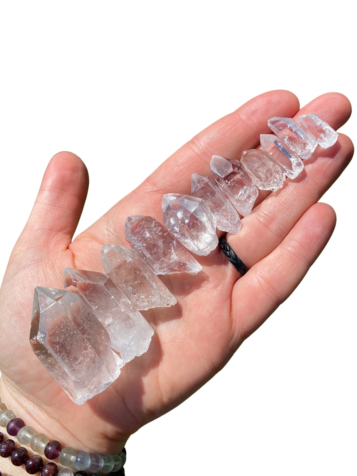 Raw Quartz Point Crystal (AA Grade) Genuine Brazilian Clear Quartz from Brazil