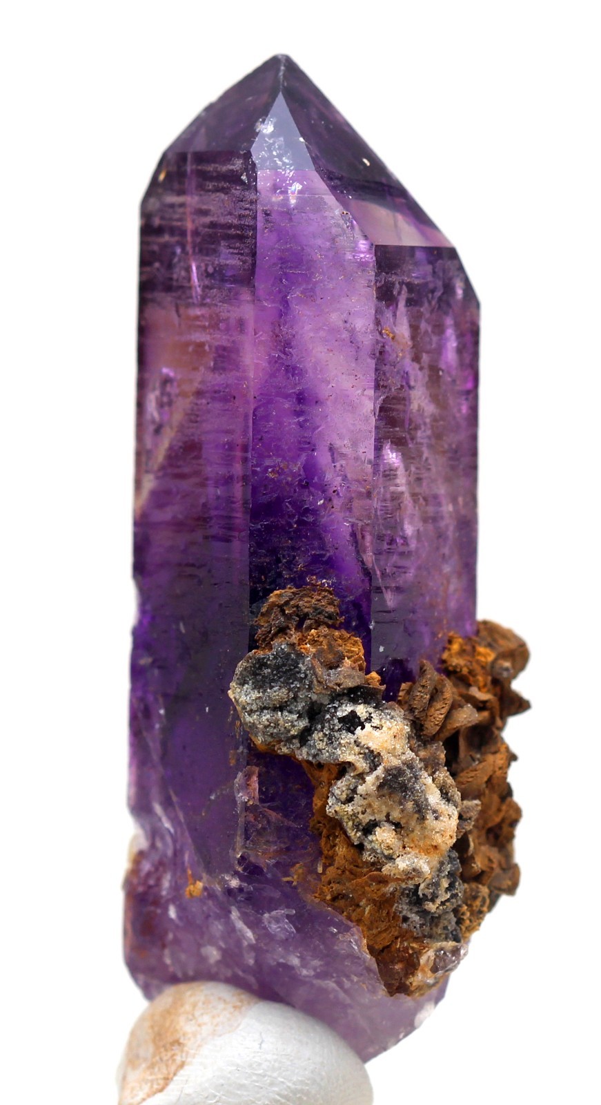 AMETHYST ENHYDRO Natural Crystal Point 2x Moving Water Bubble BRANDBERG Lemurian