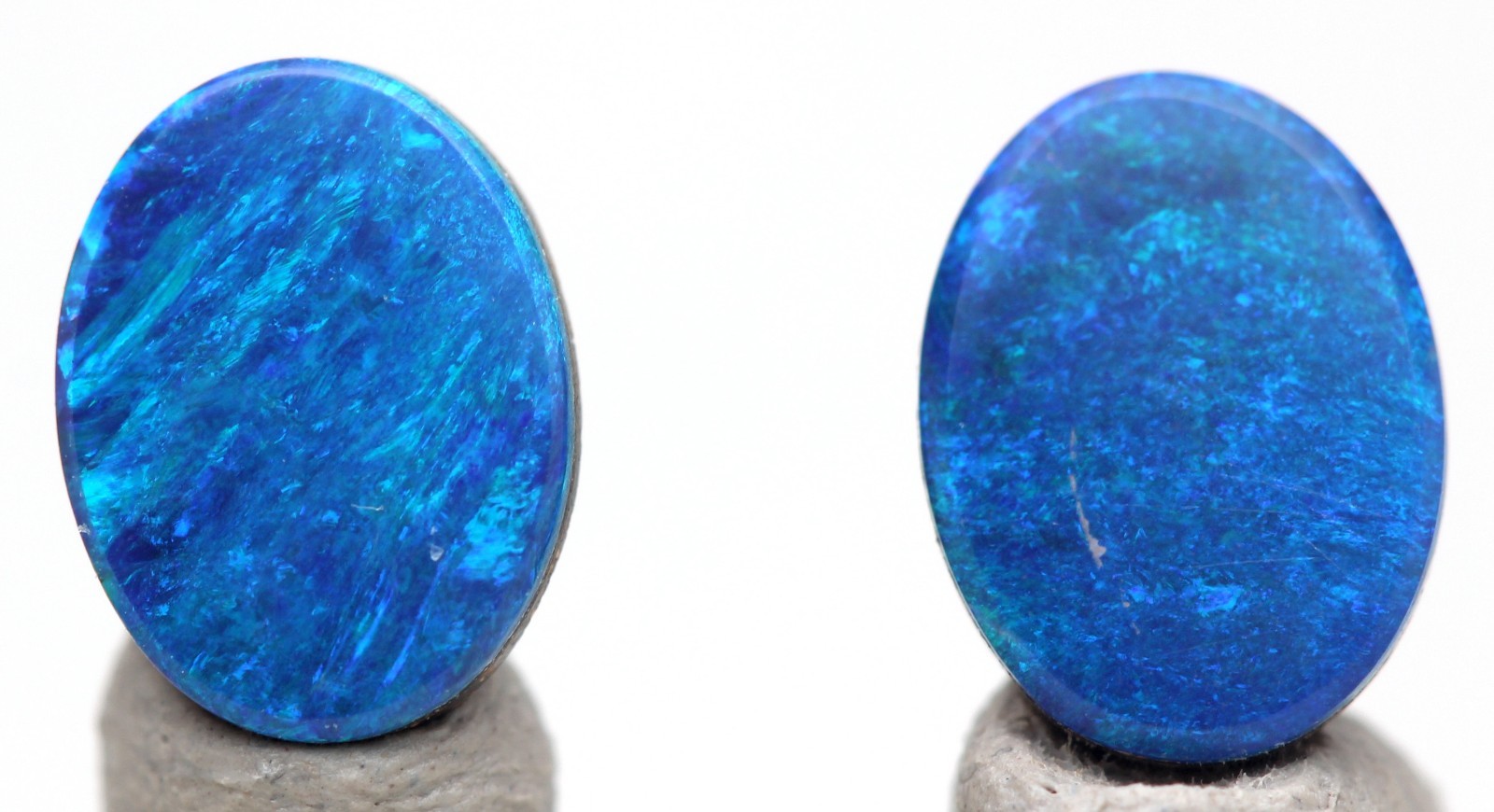 BOULDER OPAL CABOCHON MATCHED PAIR Doublet Natural Gem Gemstone AUSTRALIA