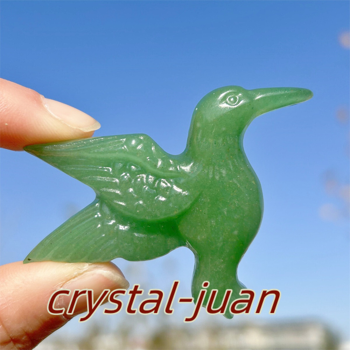 2″+ Natural Aventurine Hummingbird skull Carved Quartz Crystal skull heal