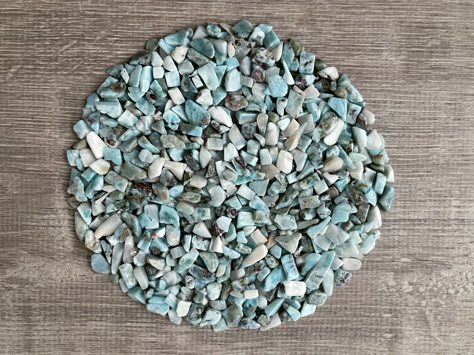 Grade A++ Larimar Semi Tumbled Gemstone Mini Chips 5 -12mm, Wholesale Bulk Lot