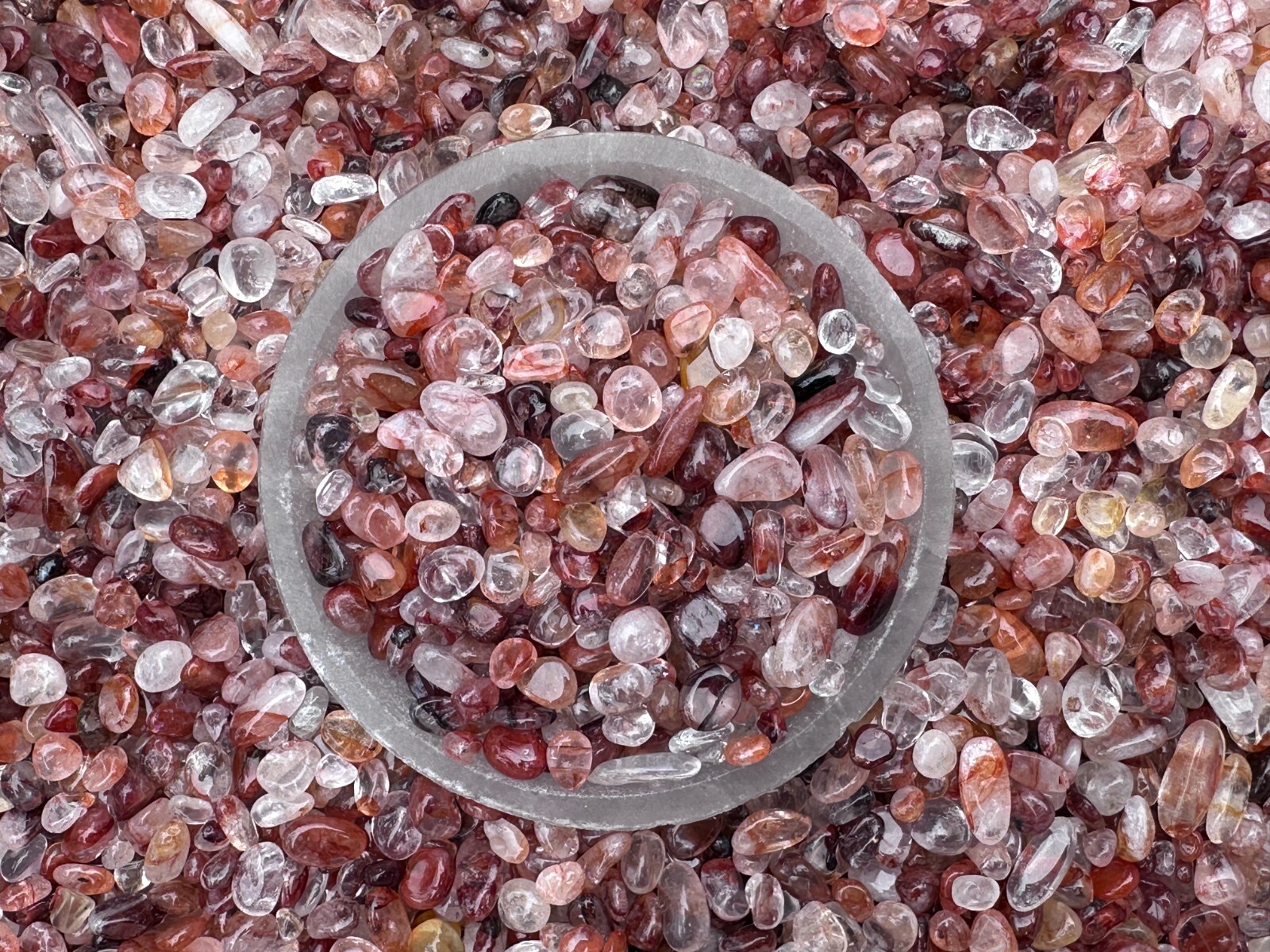 Fire Quartz Semi Tumbled Gemstone Mini Chips 5 – 11 mm, Wholesale Bulk Lot