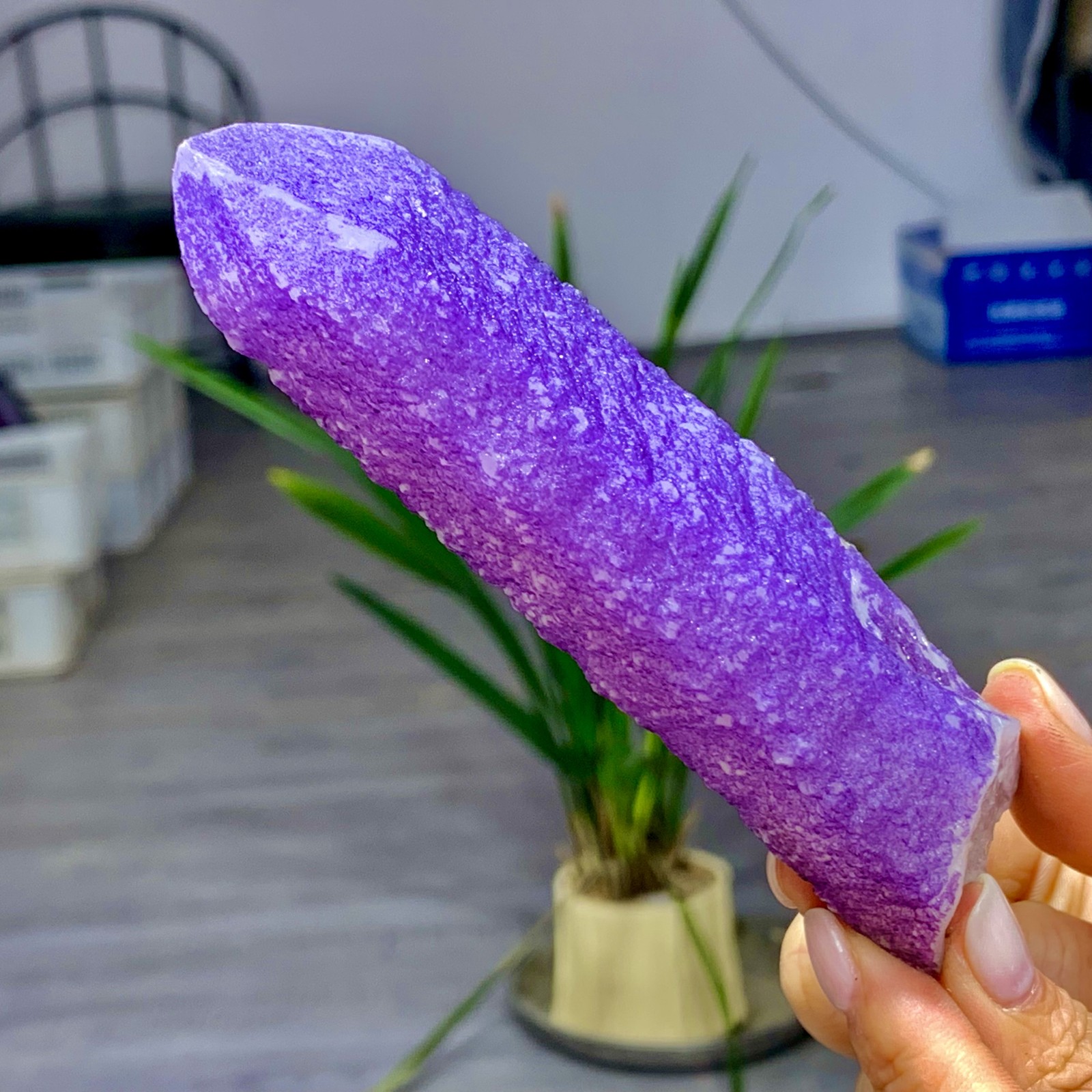 171GNatural Inner Mongolia purple fluorite crystal calcite symbiotic mineral