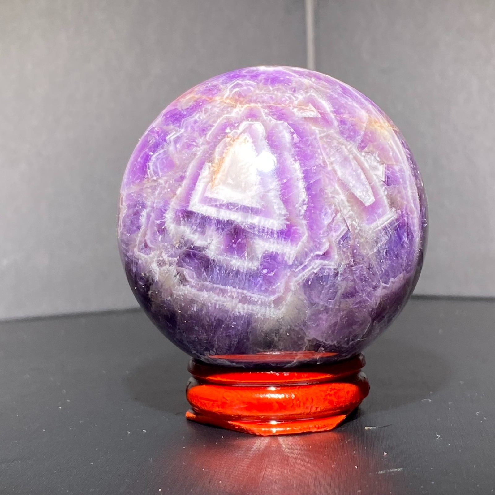 290G Natural Dreamy Amethyst ball Quartz crystal Sphere Crystal Reiki Healing