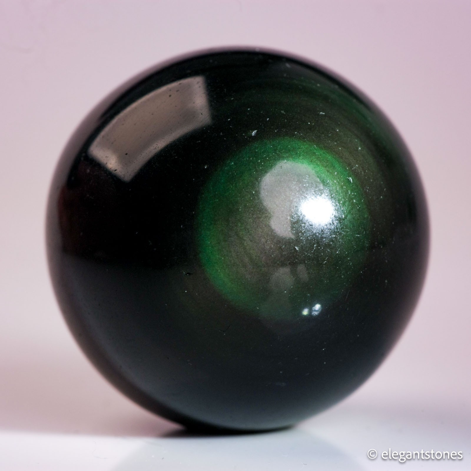 36g31mm Rainbow Obsidian Sphere Crystal Ball Natural Quartz Visible in Flash