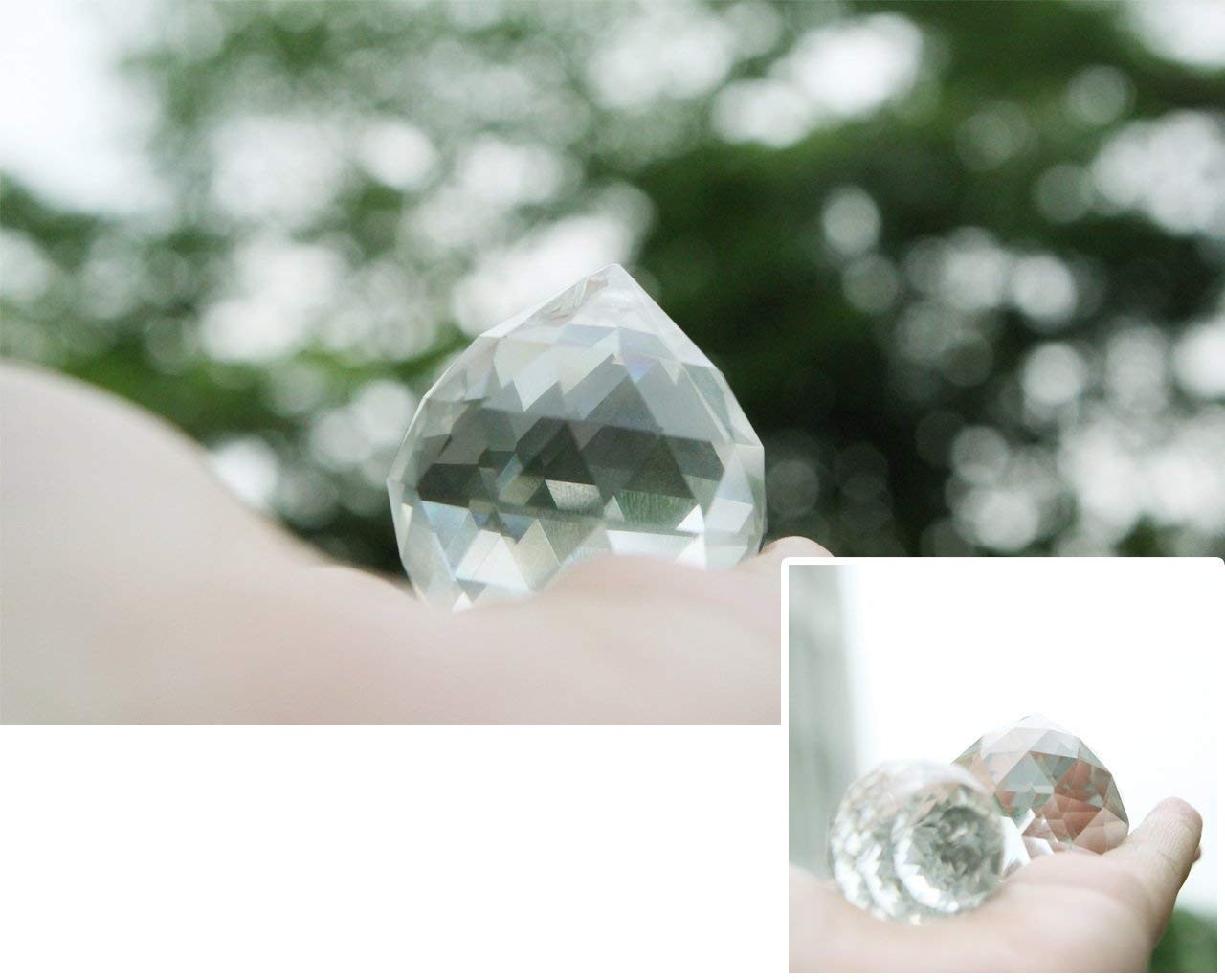 Clear Crystal Ball Set 20/30/40mm Faceted Prism Crystal Ball Hyaline Dora