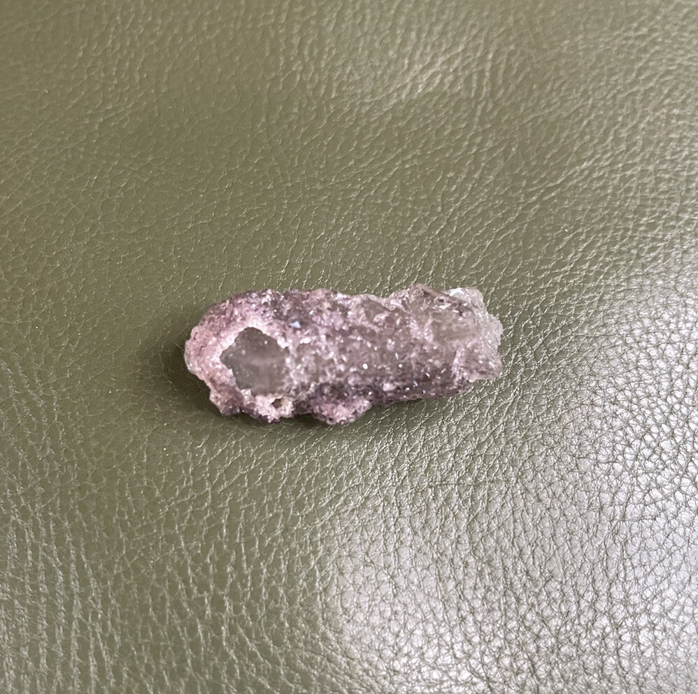 Quartz Point With Fluorite From Inner Mongolia