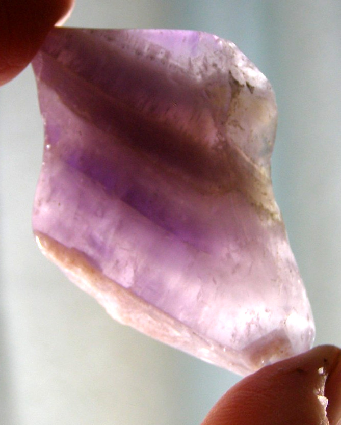 LOVELY CHEVRON AMETHYST SLICE – 3rd EYE – 5.2 x 3.1 x 0.8 cms 21.56 gms #3