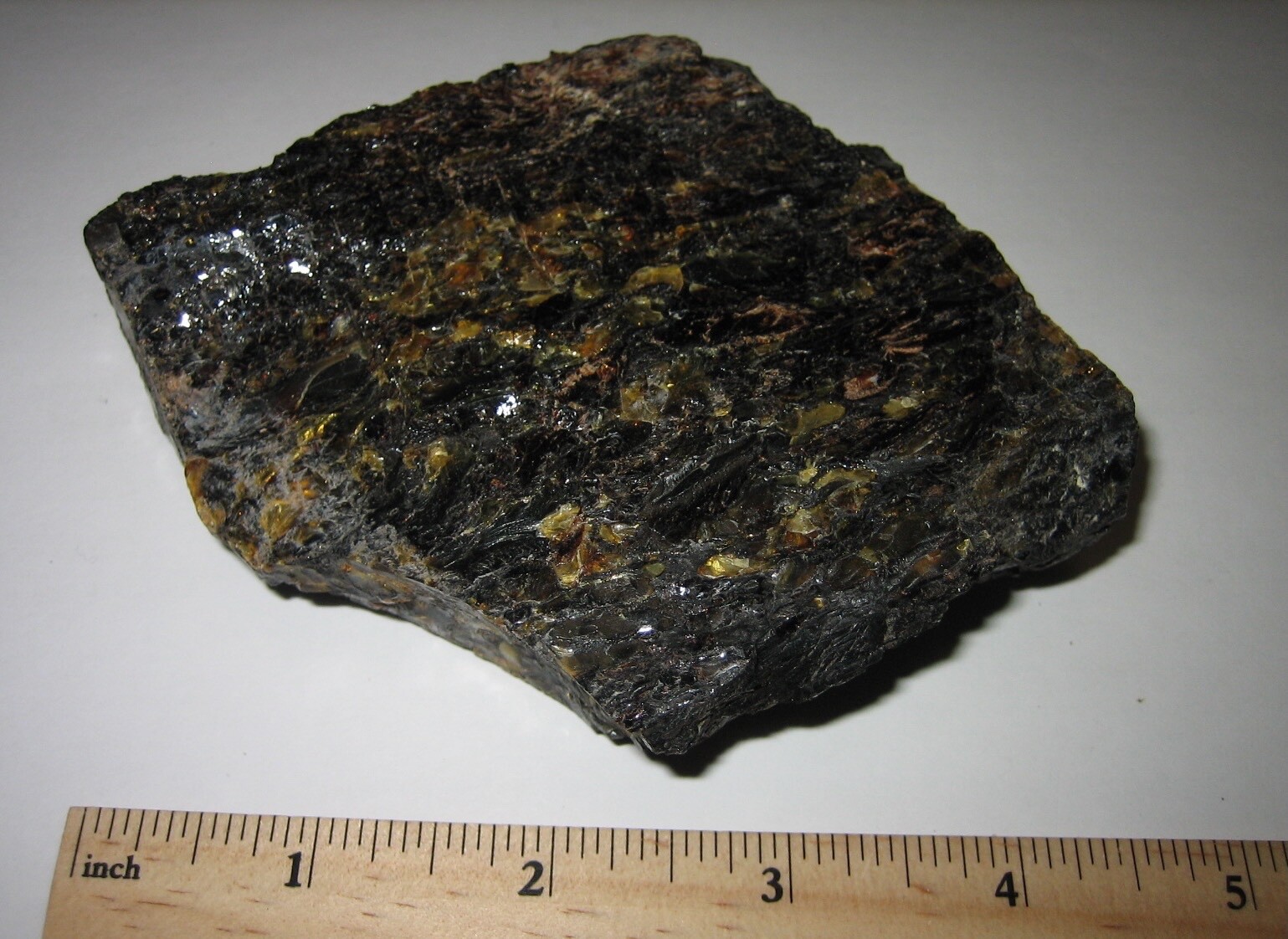 3.4″ x 3.2″ x 0.8″- 1″ RARE LARGE NATURAL FOSSIL AMBER TREE SAP BORNEO 155.3g *A
