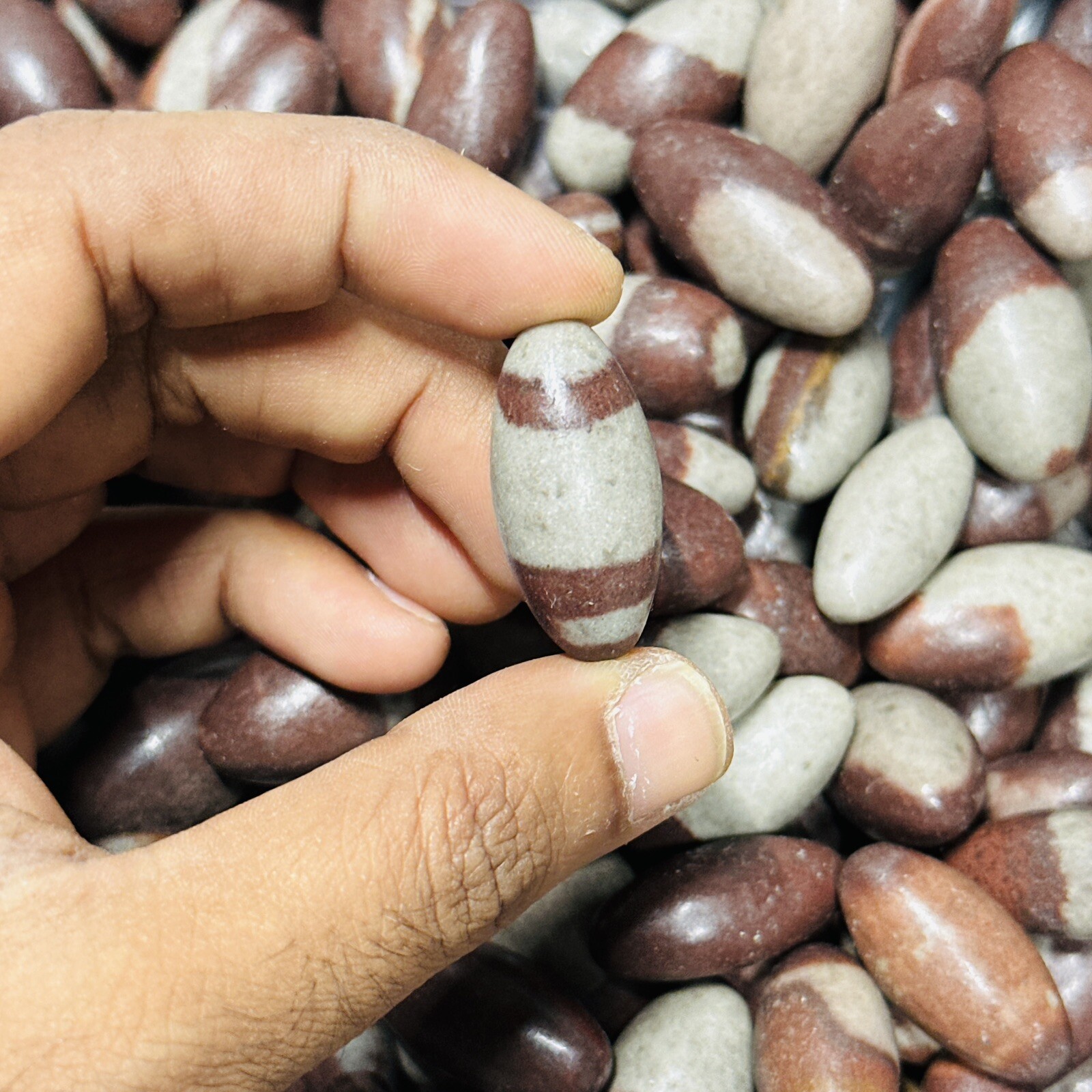 10 pc small 1” Shiva Lingam stone from India – Narmada River High Quality