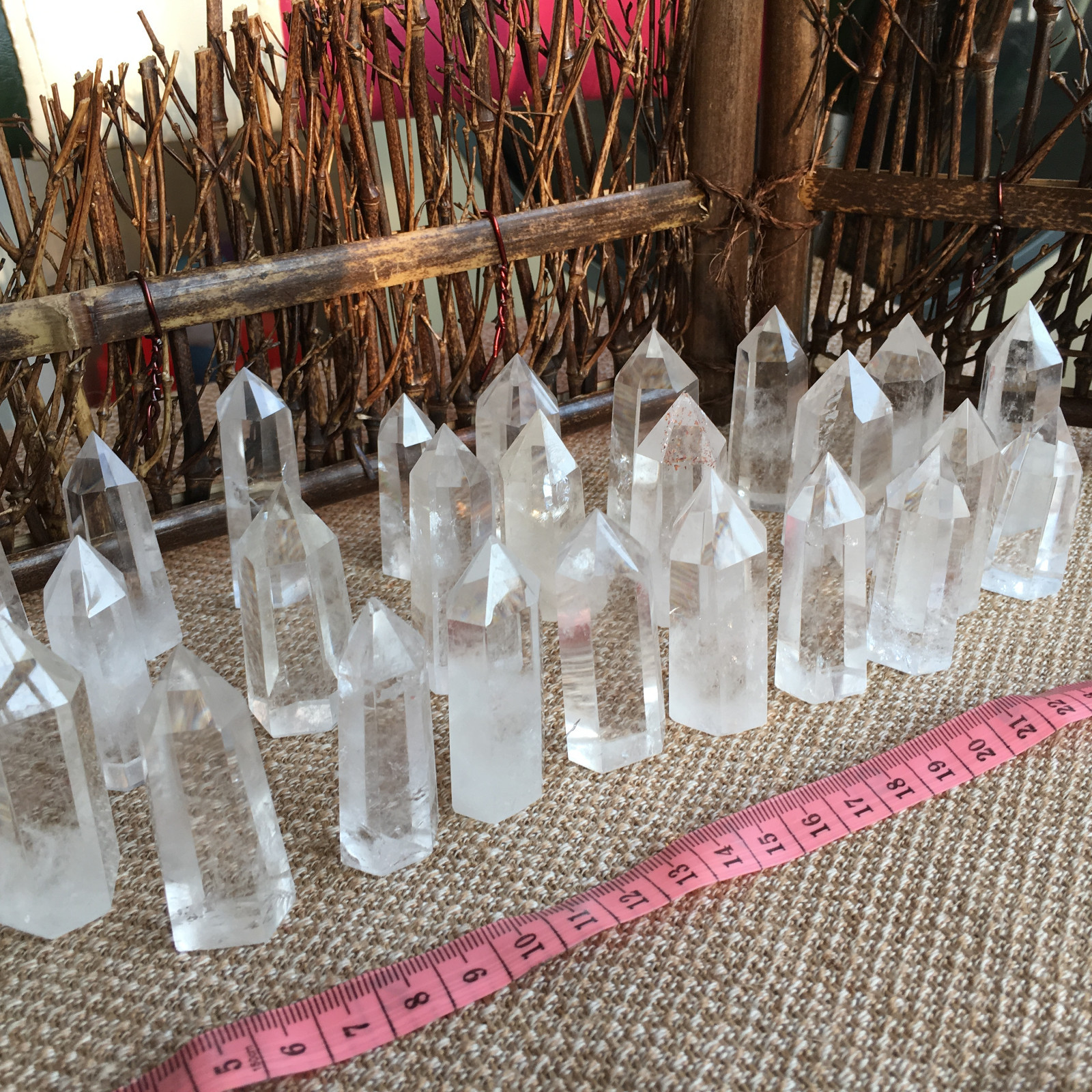 20pcs natural clear quartz obelisk crystal wand point healing 40-60mm