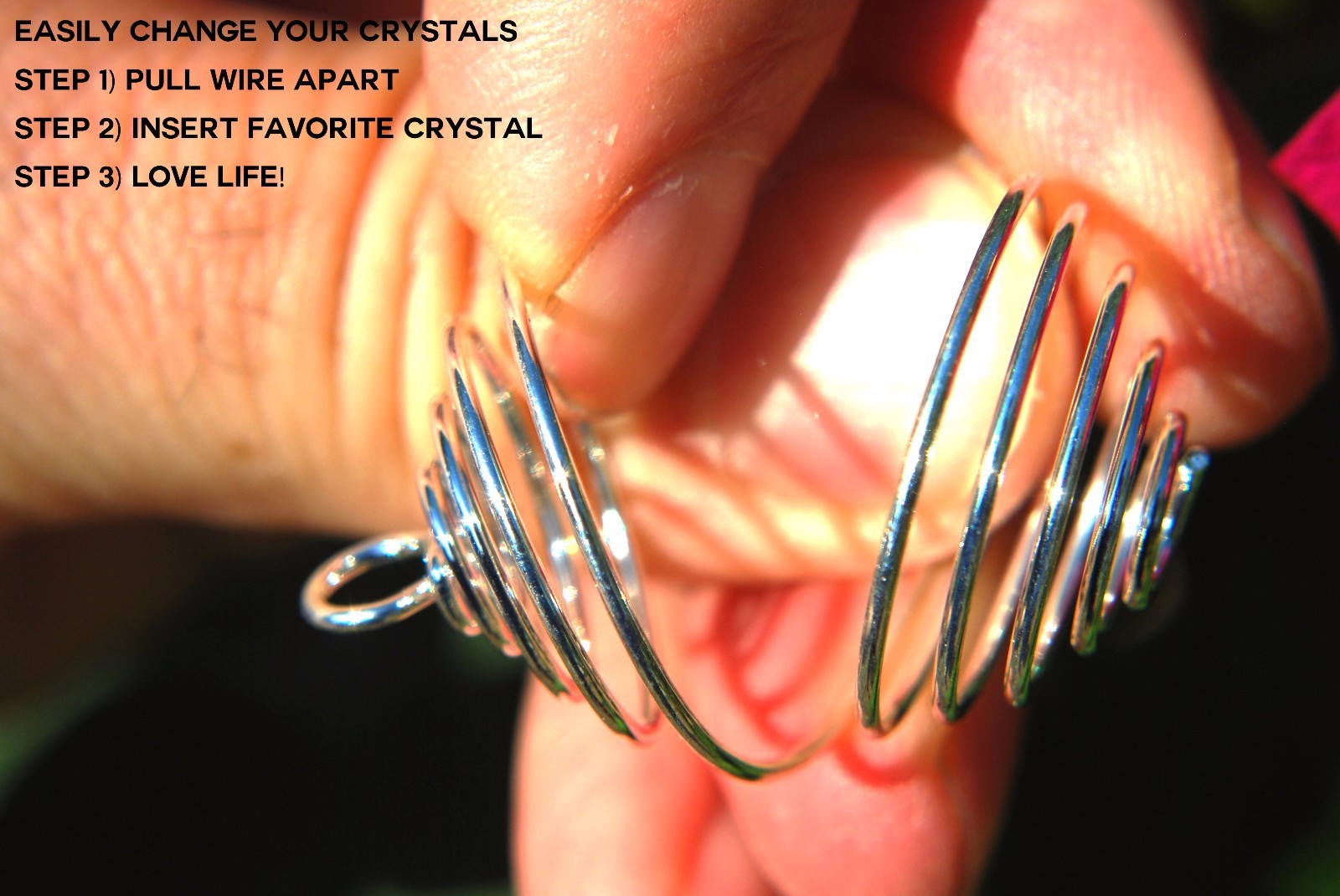 “Do It Yourself” Crystal Energy Pendant + 20″ Stainless Steel Chain & Charger
