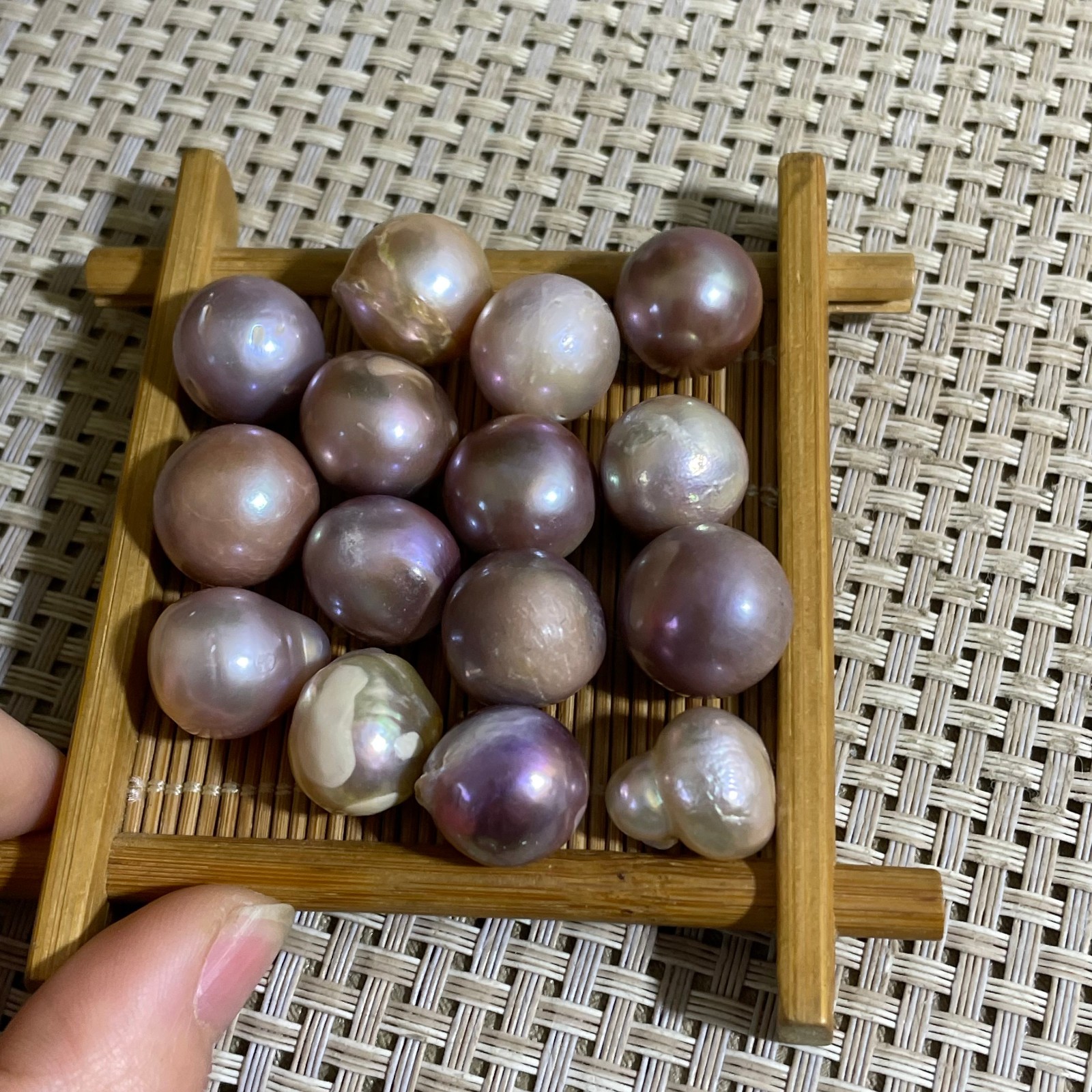 15pcs 60g Genuine Large Baroque Freshwater Pearl Cultured Loose Bead Not Drilled