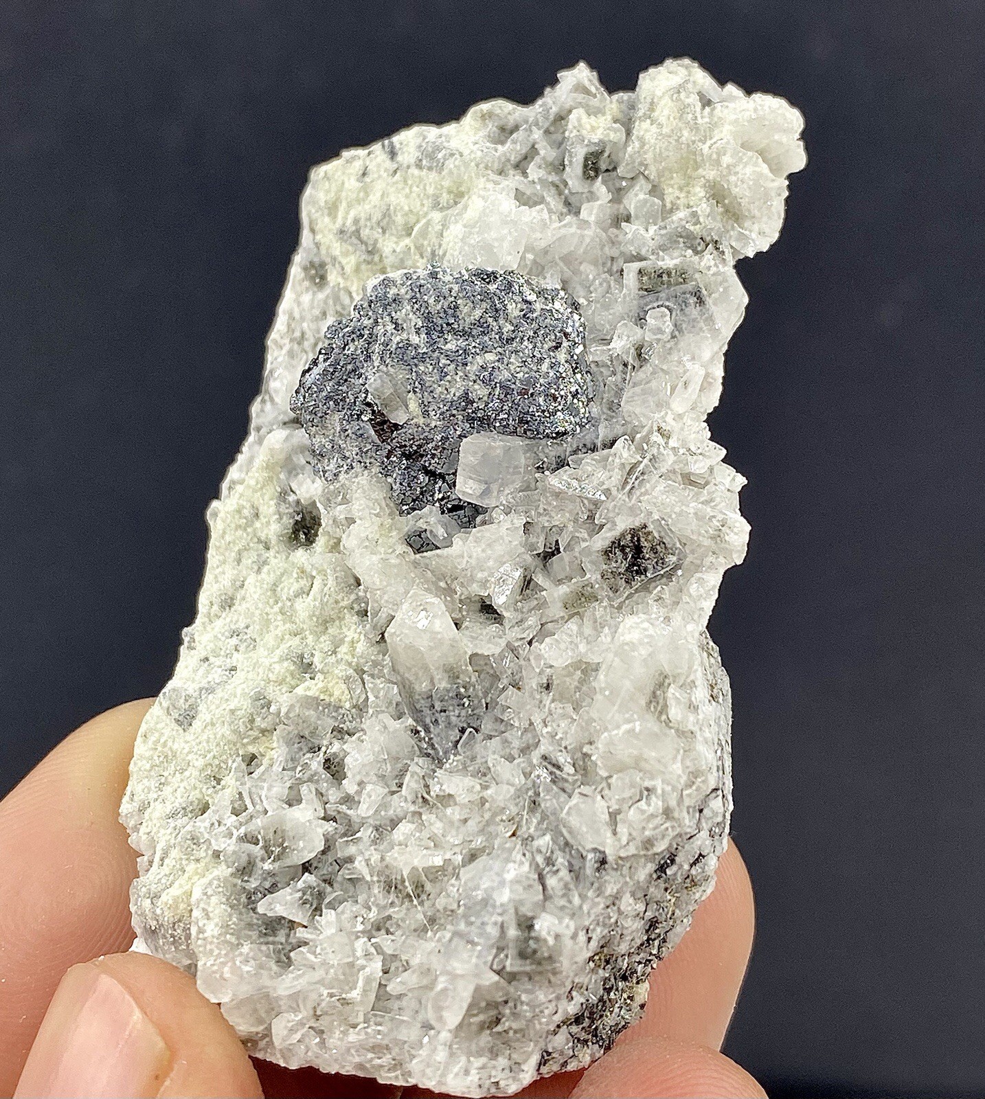 Hematite Crystal Specimen/ Sparkling Metallic Mineral, Pakistan 51 Gram