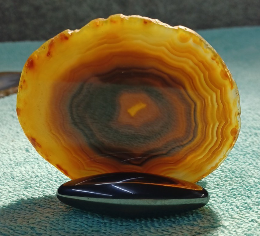 Set of 4 AGATE SLICES Quartz Crystal Geode – Gorgeous