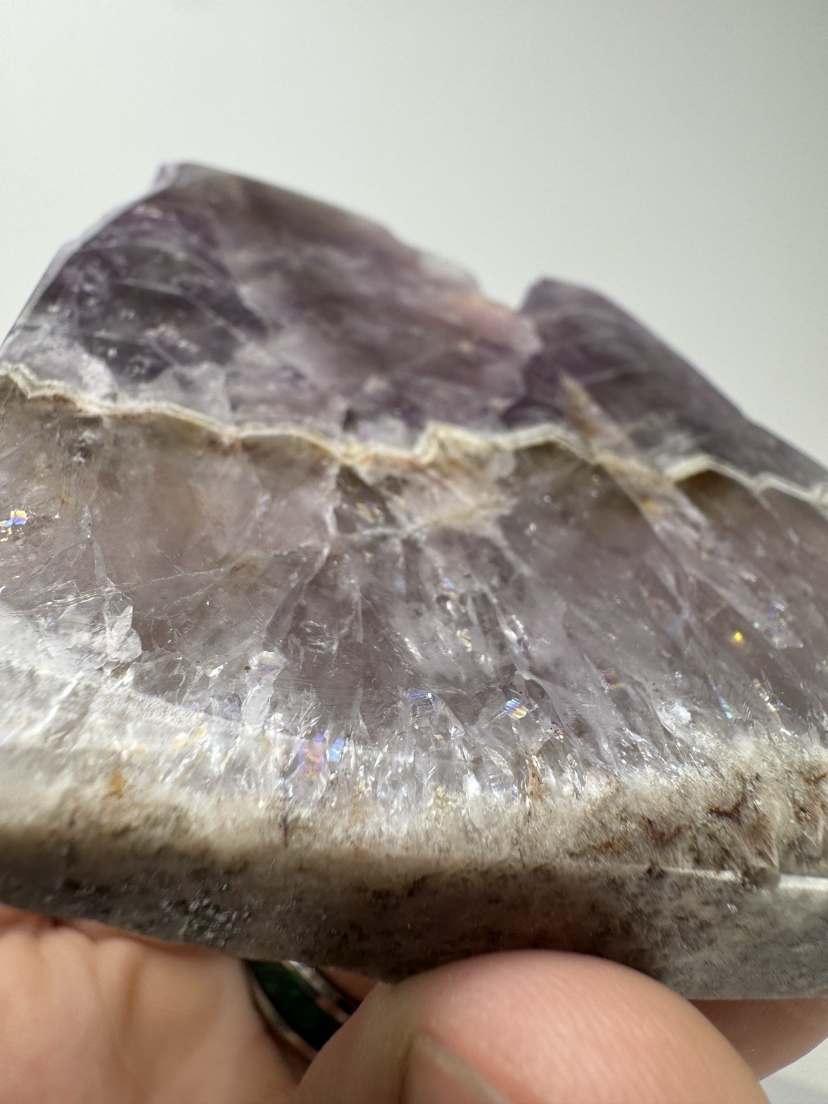 Boreal Amethyst Auralite 23 Crystal – Vertical Cut Polished Face