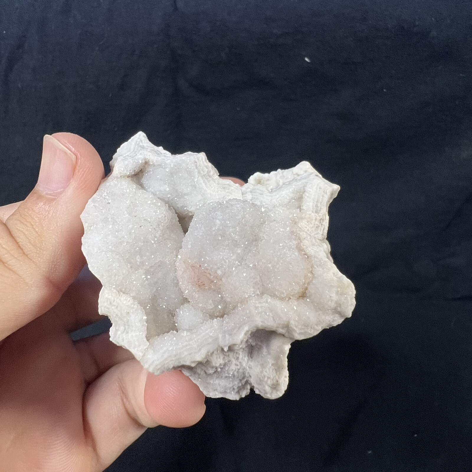 Lot of 6 Quartz Crystal Druse Clusters on Lace Agate | Missouri