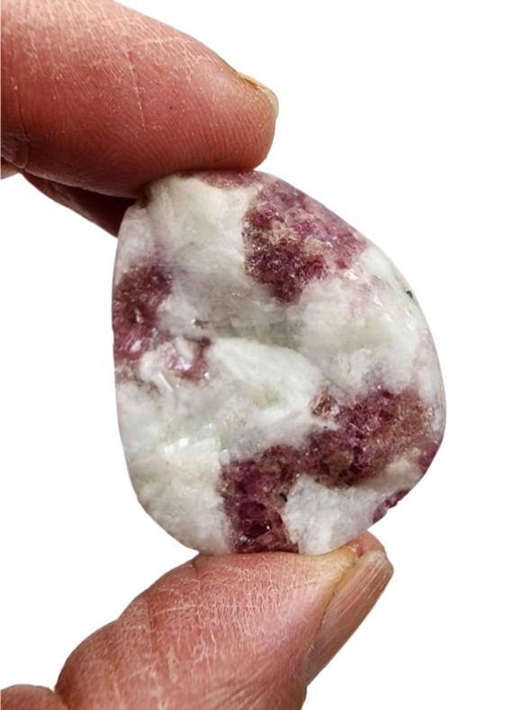 Pink Tourmaline Crystal in Quartz Polished Faced Brazil 22.8 grams