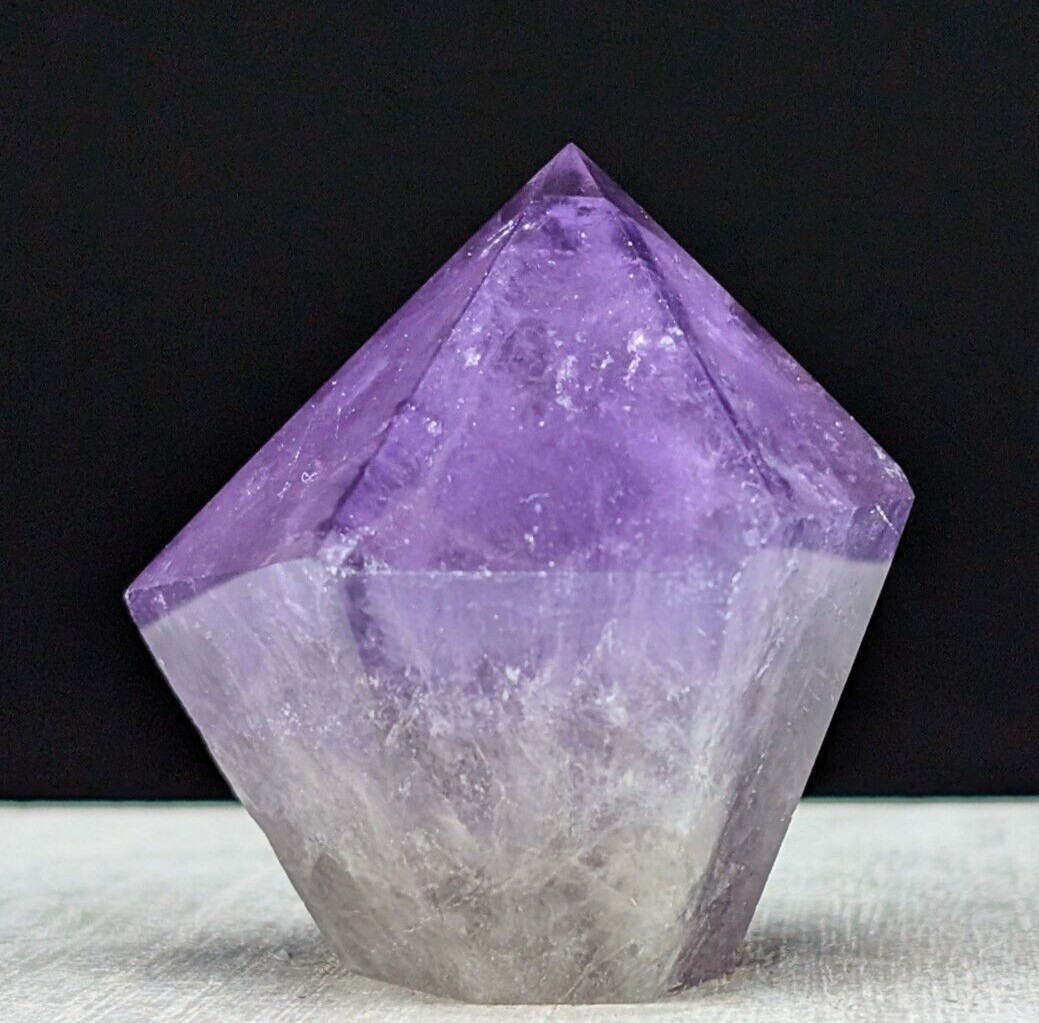 Amethyst Tower Diamond Gem Purple Crystal Gemstone Mineral Point Wand Reiki