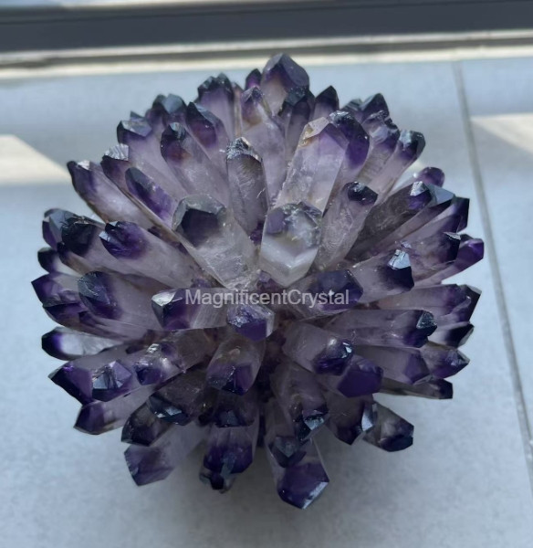 300G+ Amethyst Cluster Light Purple Phantom Crystal Geode Luck Decor Art Gifts