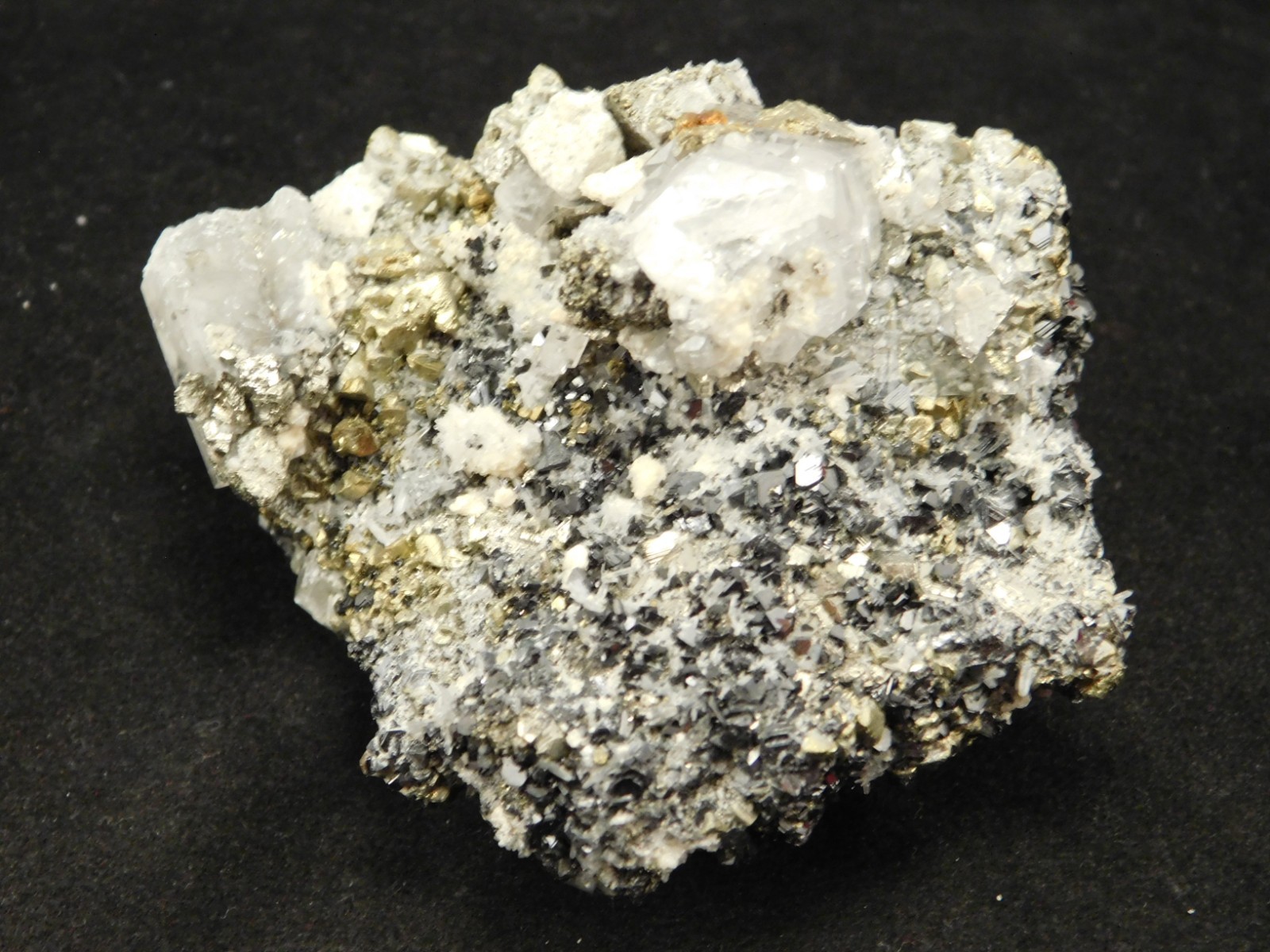 Sphalerite Crystals with Druzy Pyrite and FLUORESCENT Calcite Peru 195gr