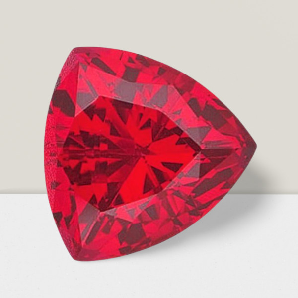 Ruby Trillion Cut Gemstone 0.60 Cts – 6 mm AAA+ Loose Gem