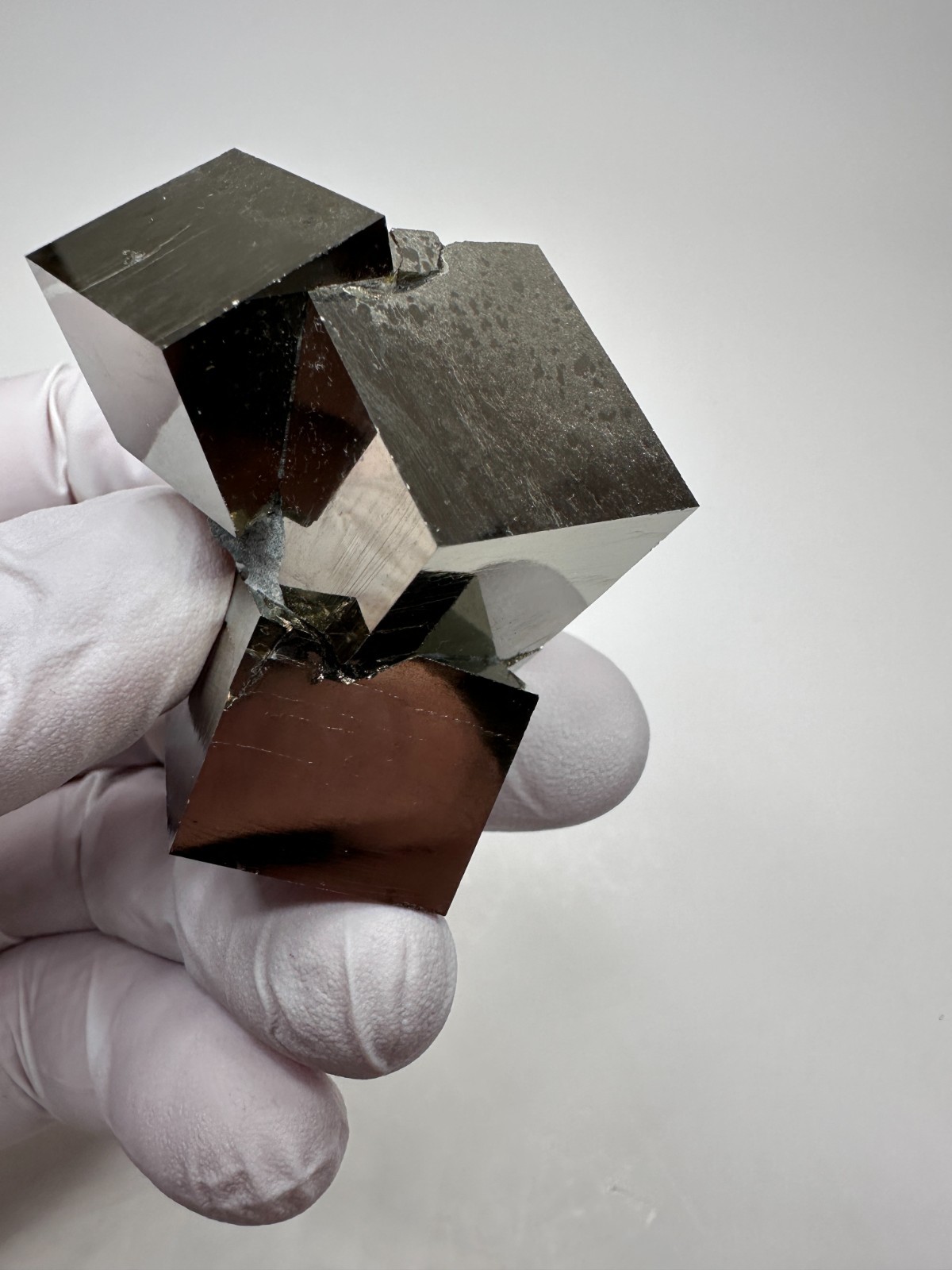LARGE Rare Lusterous Entwined Interlocking Rectangle Pyrite Cube Cluster_Spain