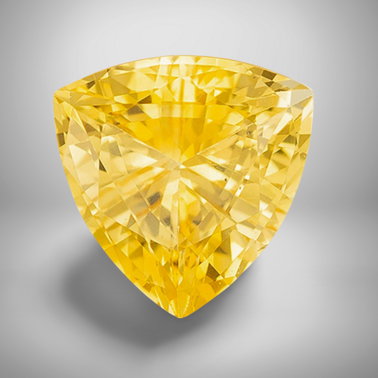 Yellow Sapphire Trillion Cut Gemstone 2.5 Cts – 10 mm AAA+ Loose Gem
