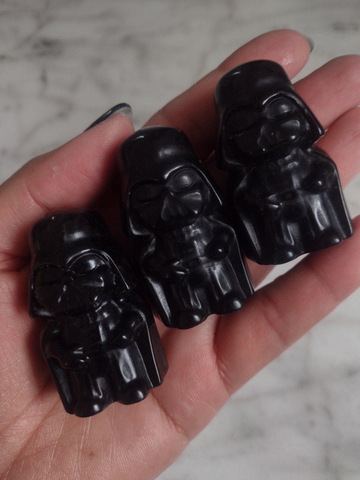 Obsidian Darth Vader Star Wars Carving Crystal Carved Stone