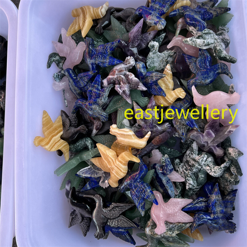 2.4″ Natural Fluorite Carved Phoenix bird Skull Quartz Crystal Skull Reiki 1PC