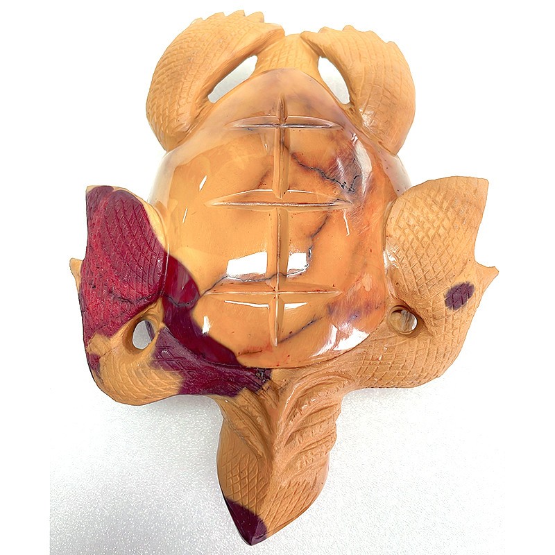7.0” Natural Mookaite Turtle Hand Carved Crystal Sculpture , Home Decorator