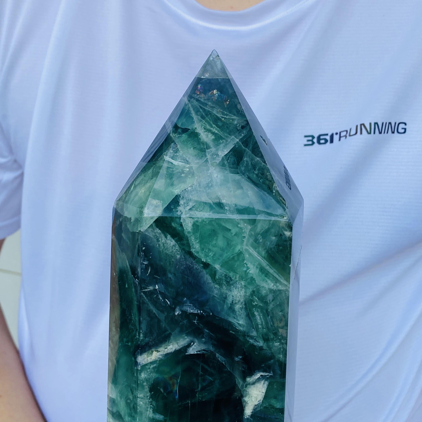 Natural Fluorite Obelisk Quartz Crystal Healing Reiki Wand Tower Point 4800g