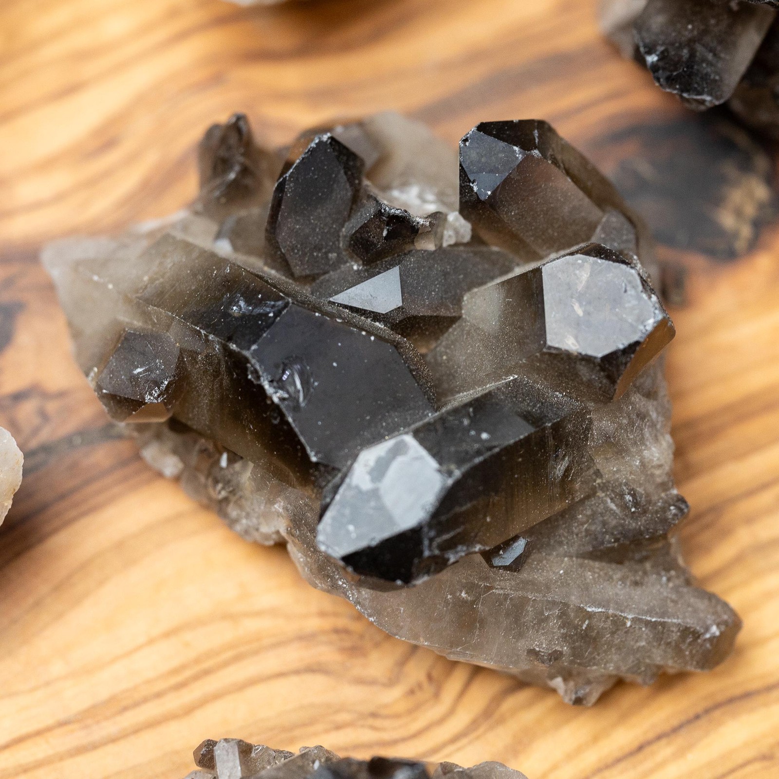 Smoky Quartz Cluster Natural Crystal Point Rough Quartz Specimen Gift Decor