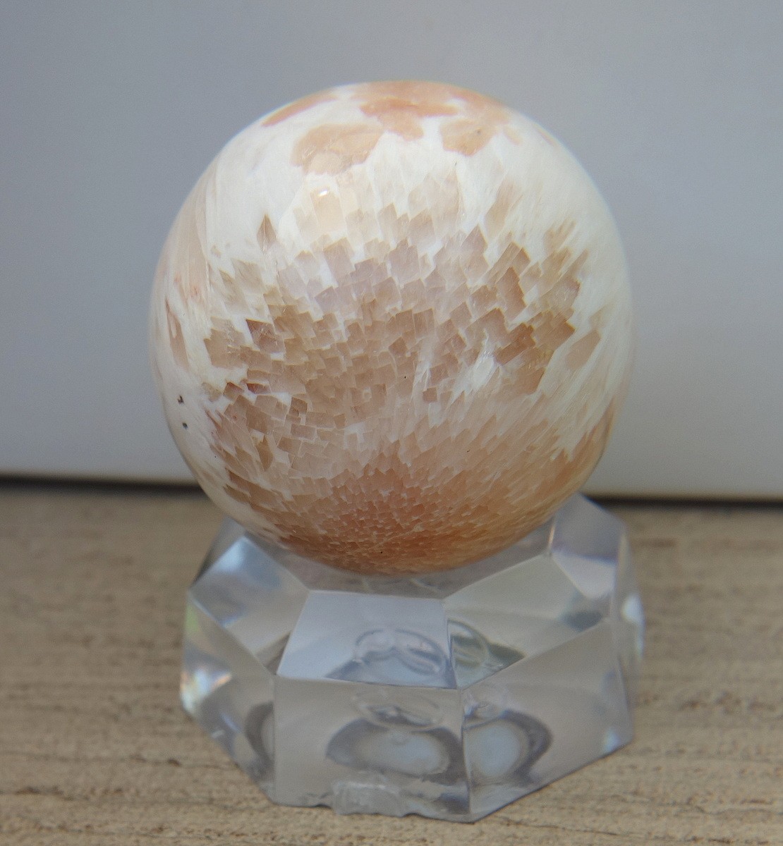 Pink Scolecite Sphere Crystal Ball Peace Harmony Sensitivity