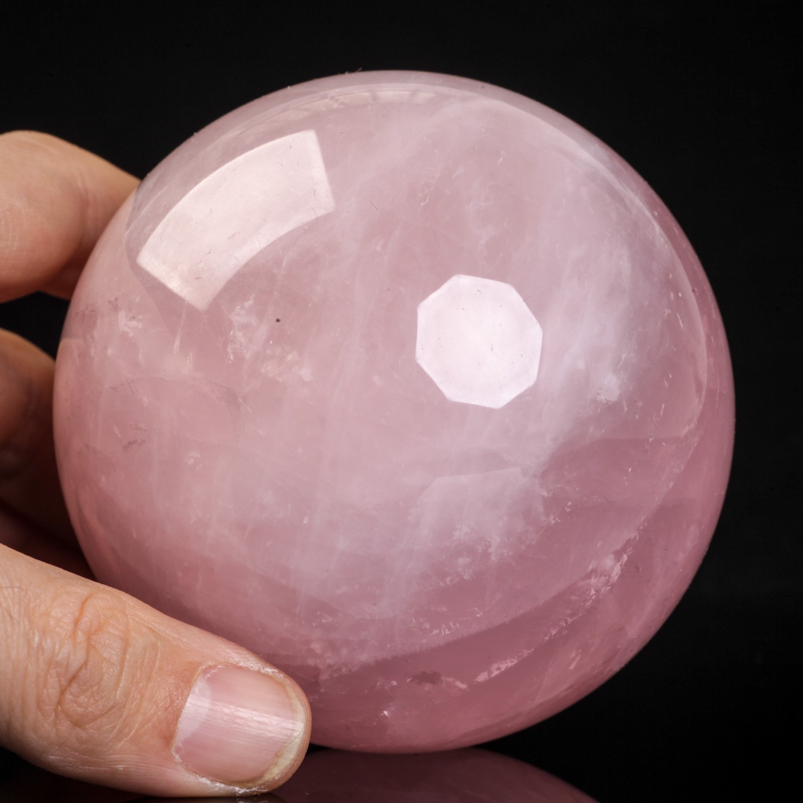 755g 82mm Pink Rose Quartz Sphere Large Crystal Ball Natural Healing Stone Decor